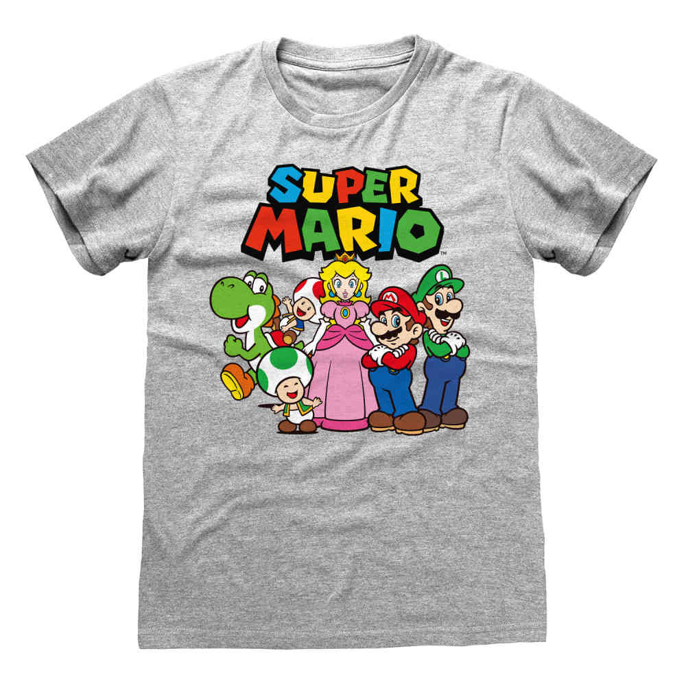 Nintendo Super Mario - Vintage Group Herren T-Shirt - Grau